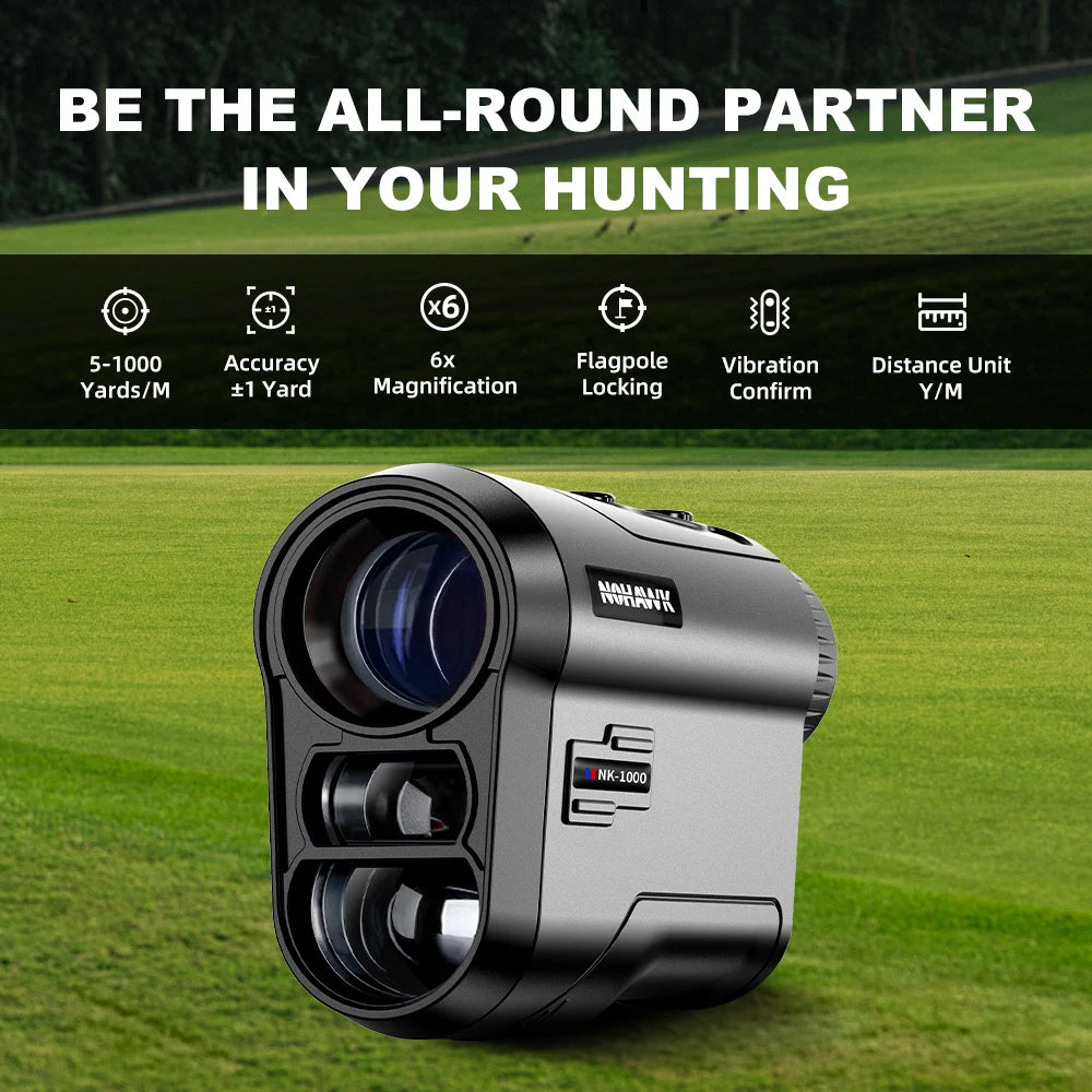 Nohawk Hunting Rangefinder 1000M Multifunctional Range Finder with USB-C Charging Monoculars Telescope for Hunting and Golfing