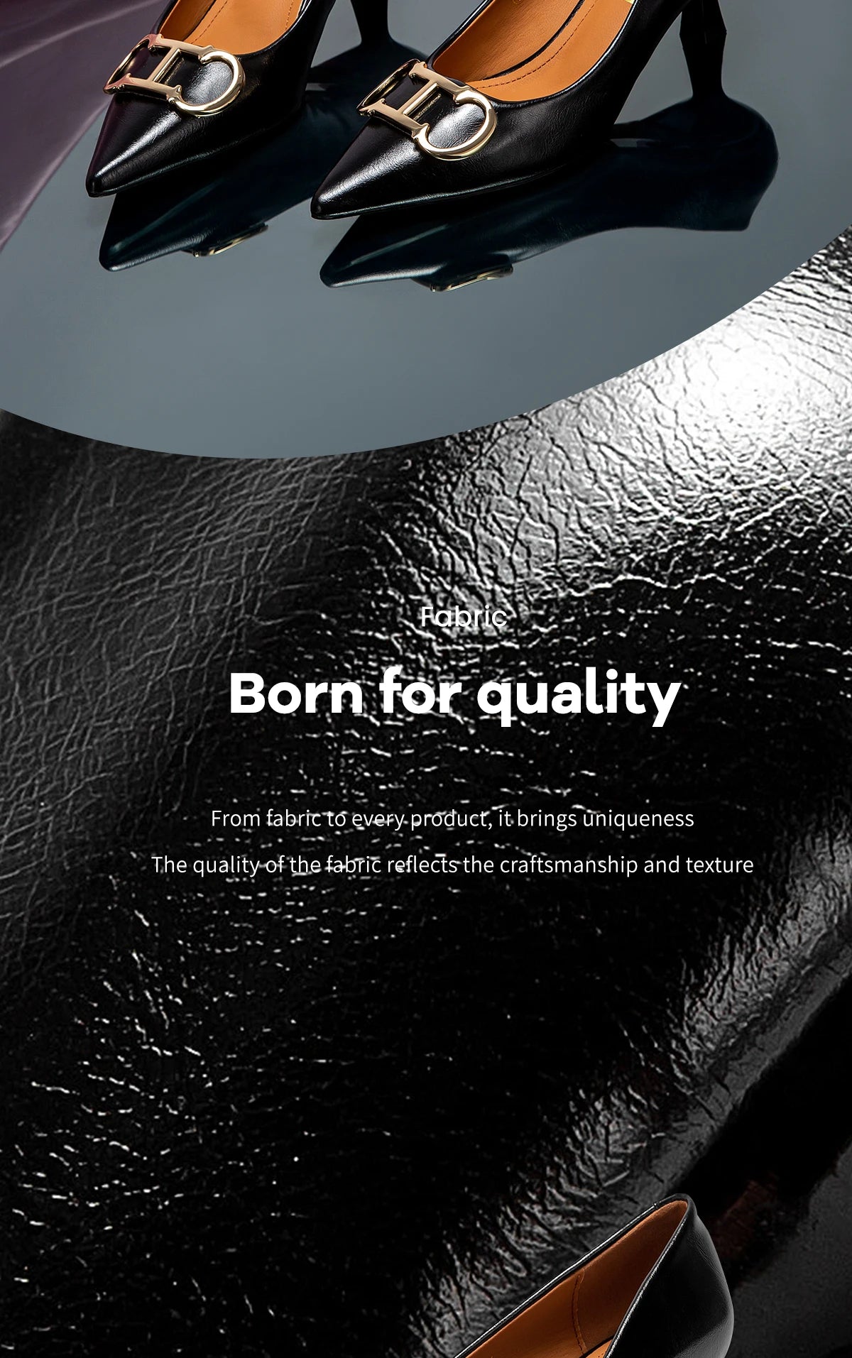 4cm Black PU Slingback Pumps For Women Pointed Toe Platform