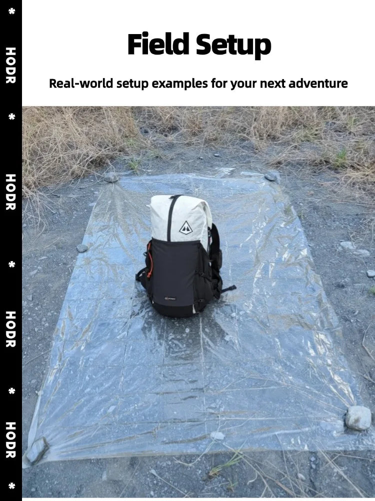 Ultralight Polycro Footprint 69g — Waterproof Tent Groundsheet Tarp Mat, Compact Portable Camping Gear, Hiking Shelter Accessory