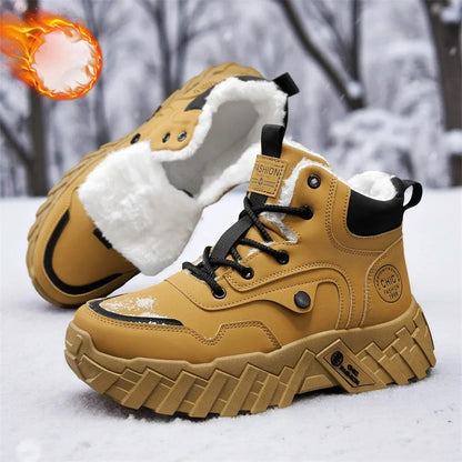 Leather High-Top Outdoor Boots For Men Ankle Hiking