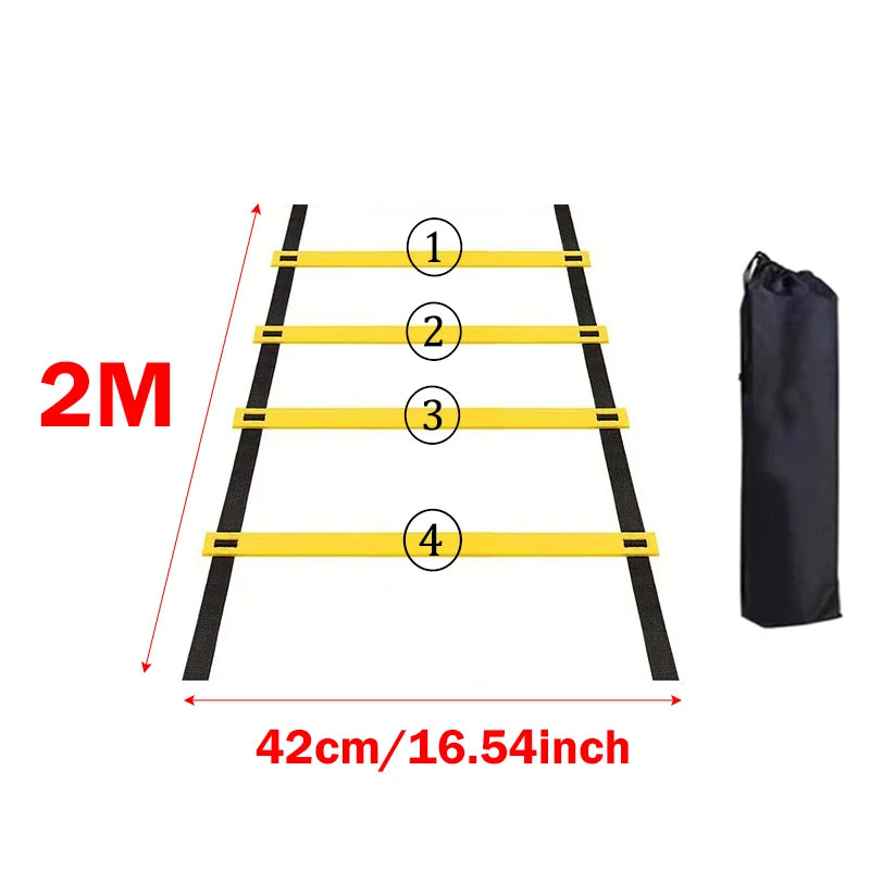 Agility Ladder Nylon Straps Soccer Football Speed Training Ladder Equipment Sports Fitness Running Warm-Up Training Ladder Tool
