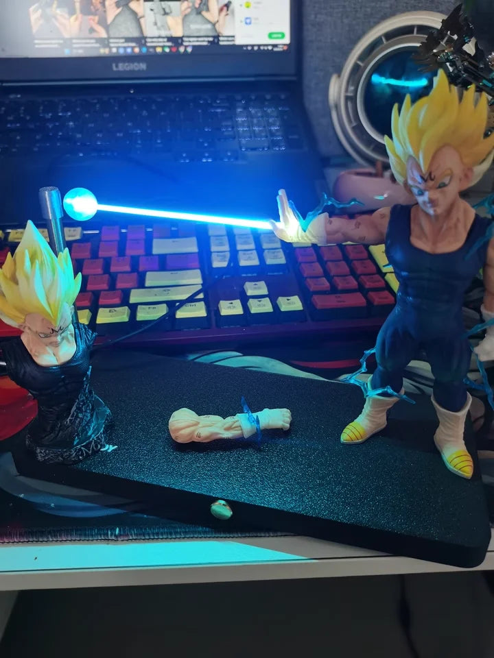 In Stock Dragon Ball Son Goku Light Lamp Model Kakarotto Kamehameha Wave Magnetic Ornament Anime Action Figure Collectible Gift