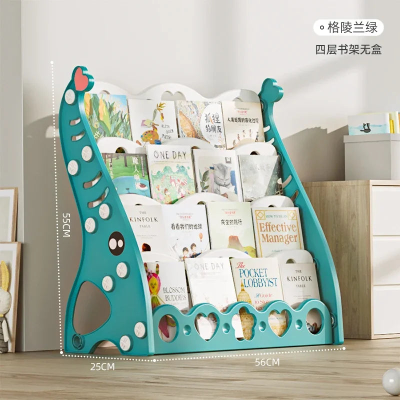 Storage Bookcase Children Display Stand Bookshelf Children's Wall Behind The Door Reading Magazine Storage Bookcases Furniture