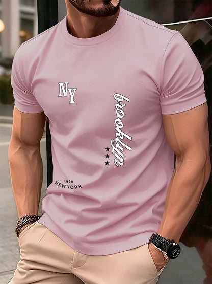 Men's Cotton T-Shirt Short Sleeve O-Neck Oversized Fit