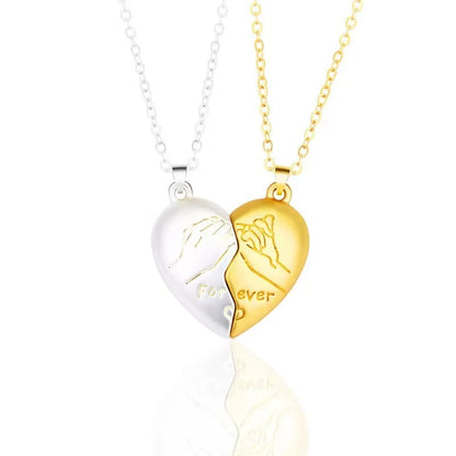 Heart ECG Pendant Necklace Stainless Steel And Zinc Alloy