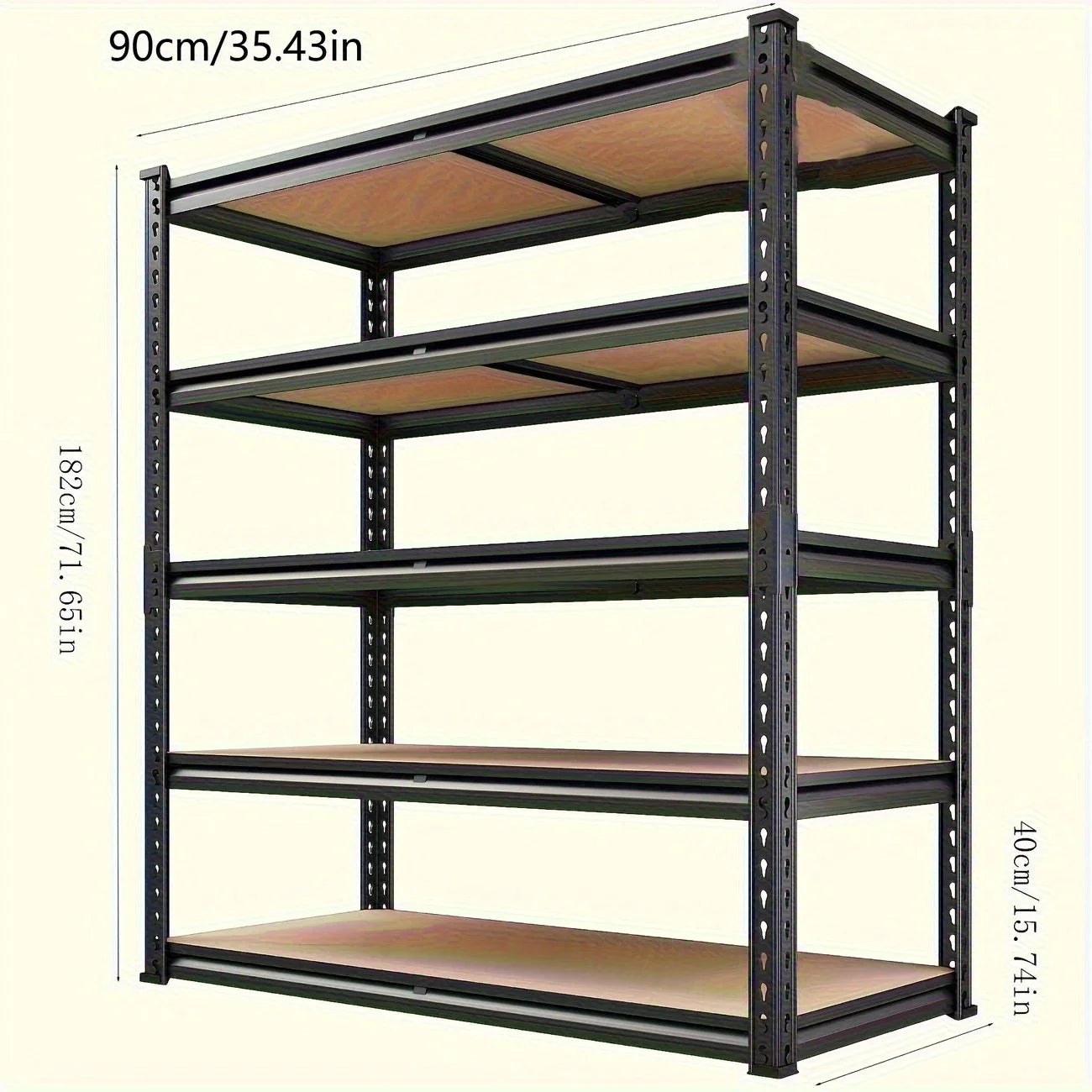 2000 lbs Heavy Duty Storage Shelving Unit 5-Tier Adjustable Metal Rack Easy Assembly Garage Warehouse Organization