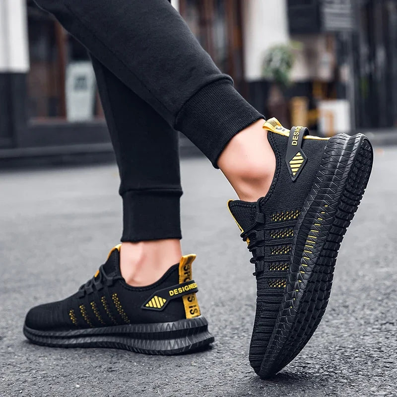 Breathable Men's Casual Sneakers Lightweight Outdoor Men Sneakers Anti-slip Flexible Male Running Shoes Comfortable Tennis