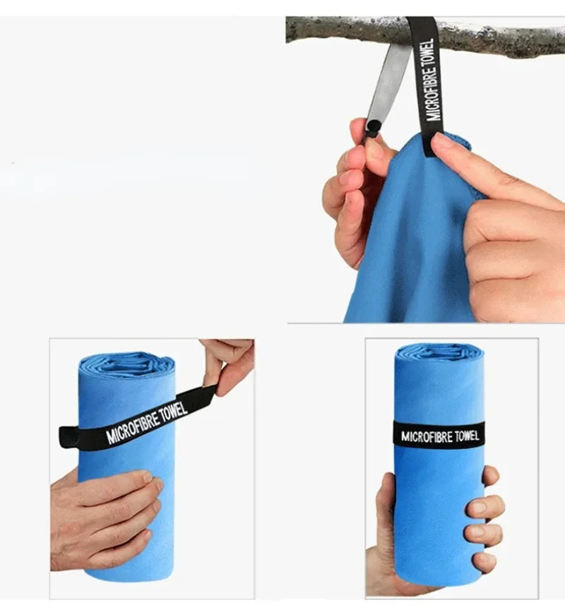 Quick-Drying Microfiber Sports Towel 40x80cm Blue Grey Green Orange