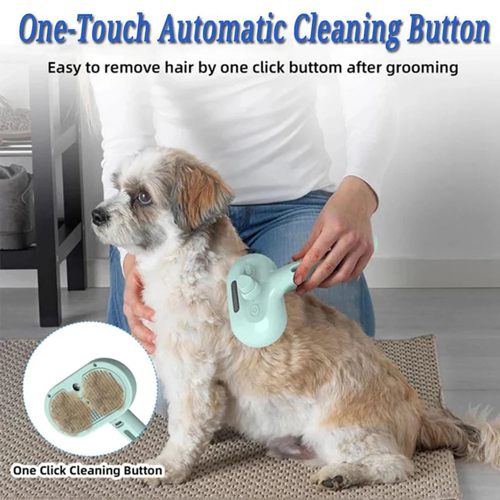 Unique Cat Steam Brush for Hair Removal and Grooming
