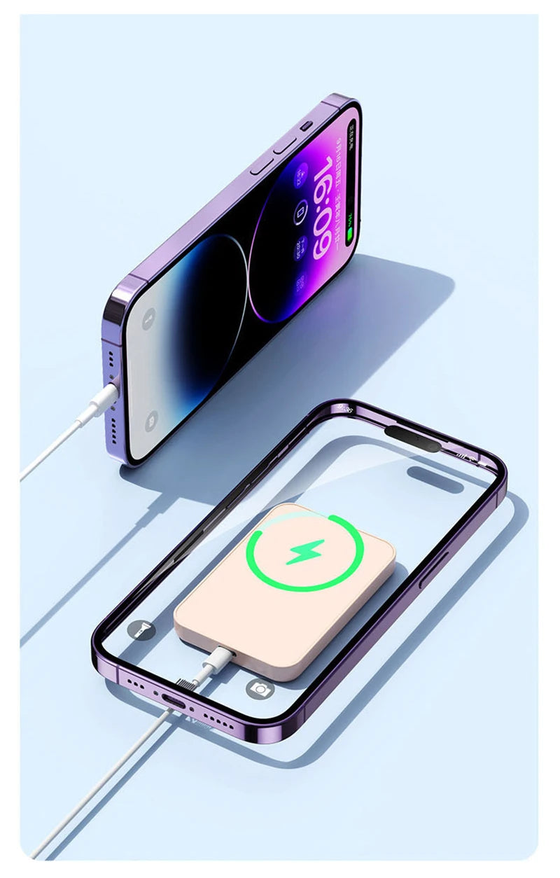 50000mAh Magnetic Power Bank Wireless PD 22.5W Fast Charger For Magsafe Portable Auxiliary Battery For iPhone 17 16 15 14 Xiaomi