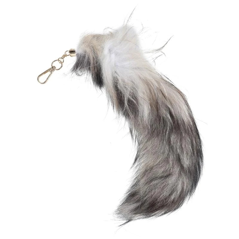 Fluffy Wolf Tail Keyring Charm
