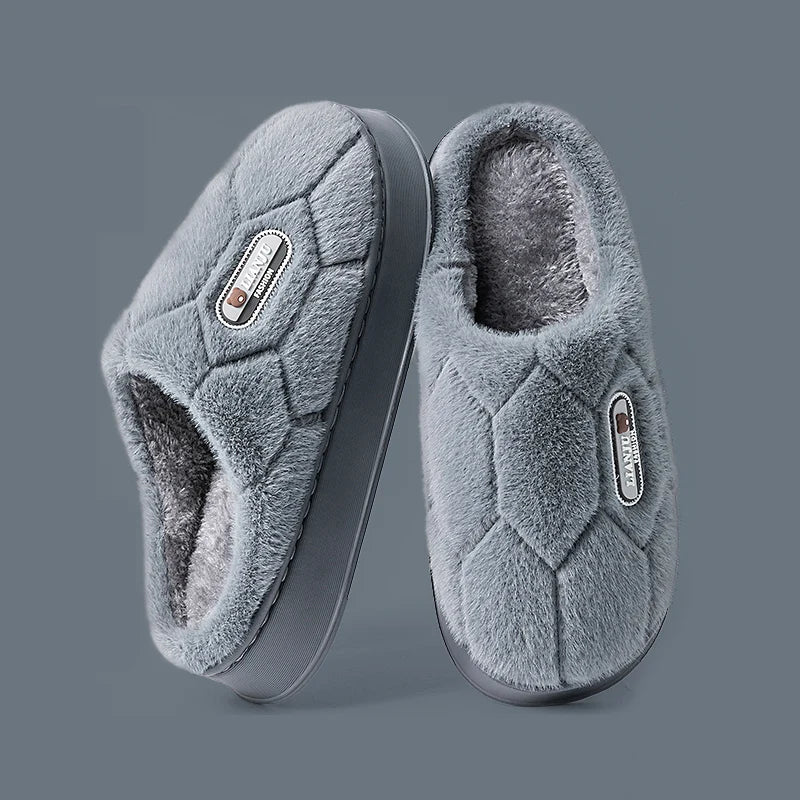 Winter Indoor Slippers Non-Slip For Men And Women Plush Cotton Size 50-51