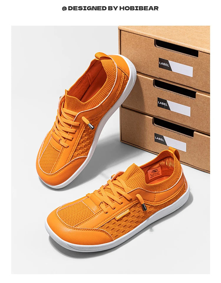 HOBIBEAR Men Barefoot Shoes Women Slip On Wide Toe Walking Sneaker | Zero Drop Sole | Lightweight Breathable Minimalist Shoes