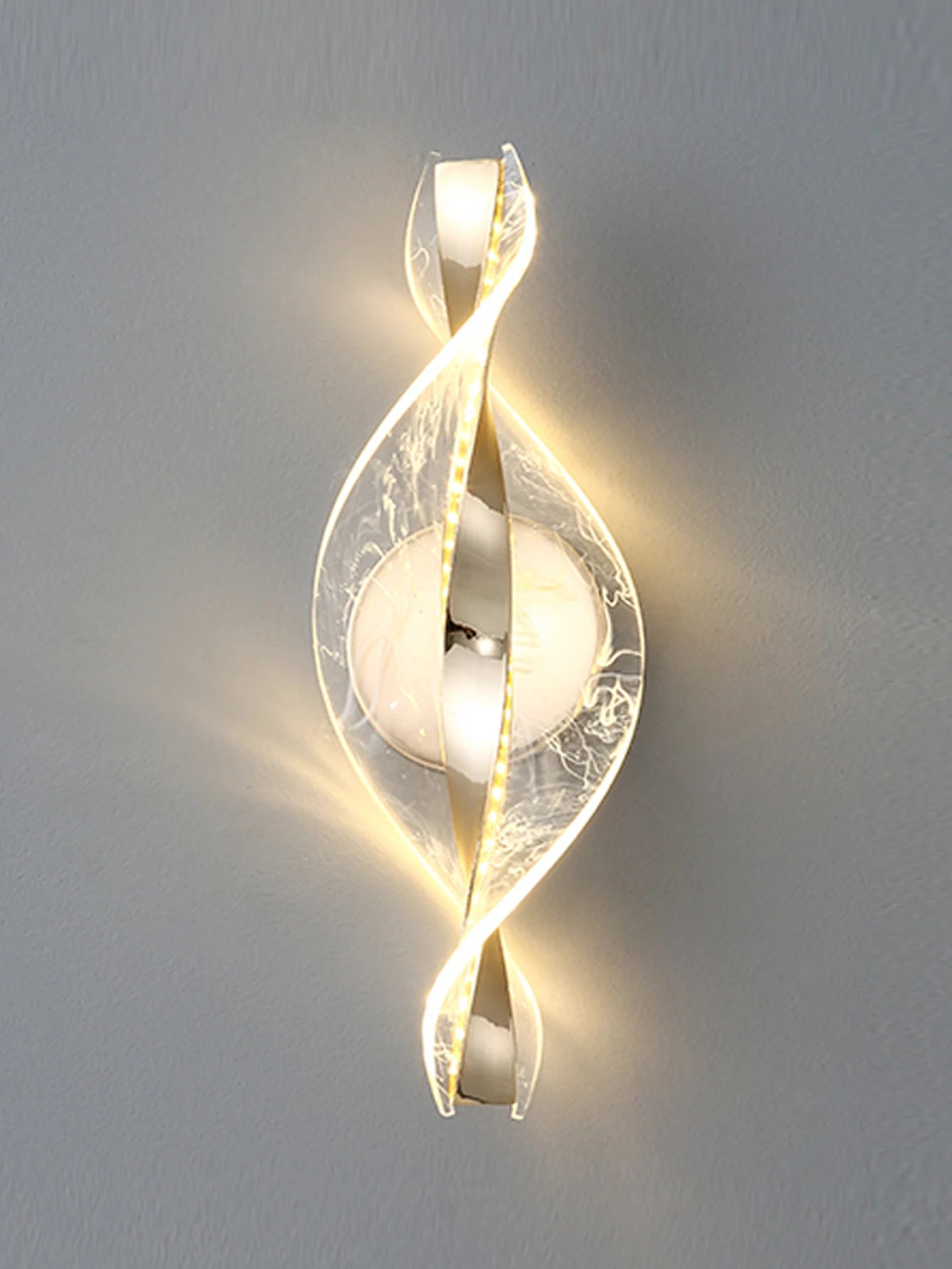 Modern Gold/Black Acrylic LED Wall Light – Bedroom and Living Room Decor