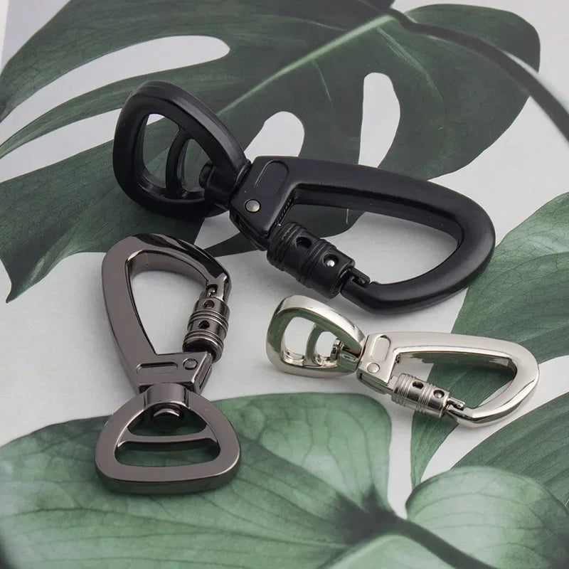 Dog Leash Clip Pets Carabiner Auto Locking Carabiner With Swivel Rotating Ring For Outdoor Keychain Pet Leash Hook Accessories