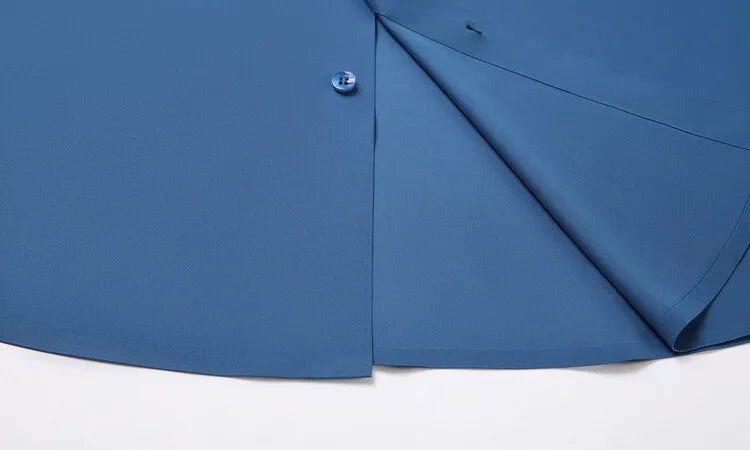 Men's Ultra Stretch Short Sleeve Shirt Business Casual  Breathable Stretchable Abrasion-Resistant Solid Color Short Sleeve Shirt