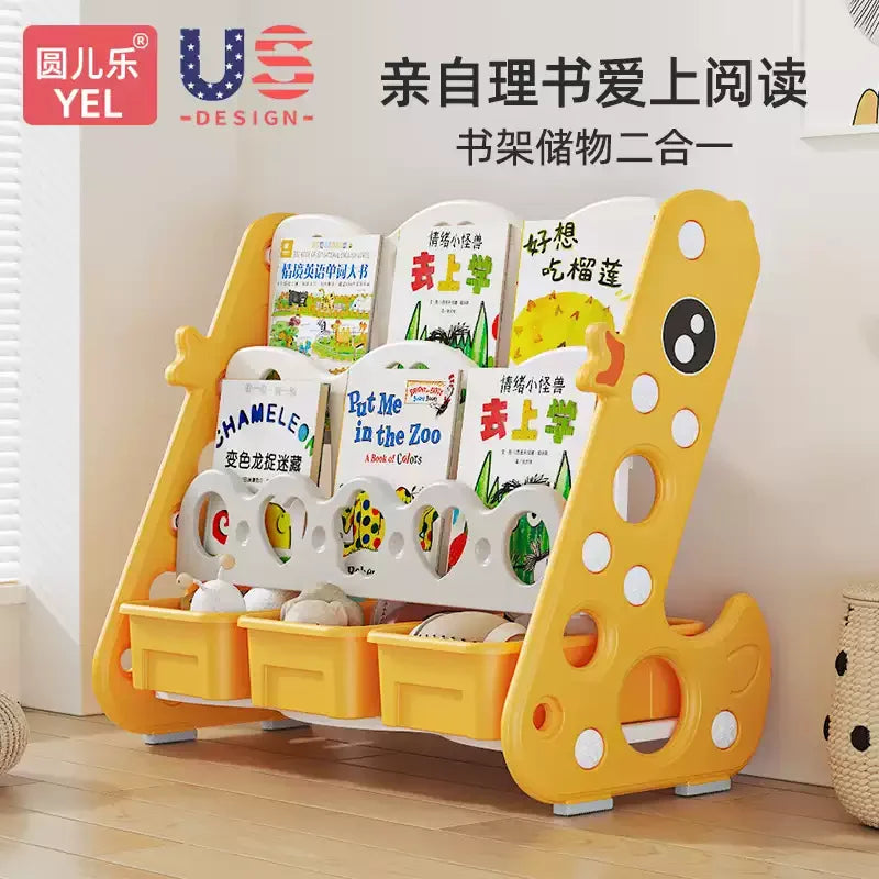 Storage Bookcase Children Display Stand Bookshelf Children's Wall Behind The Door Reading Magazine Storage Bookcases Furniture