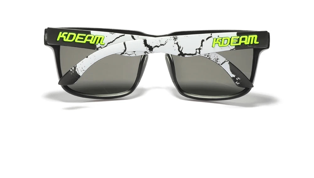 KDEAM Men's Polarized Sunglasses Square Casual Outdoors Sun Glasses Women Unisex Sunglass For Couple With Zipper Case