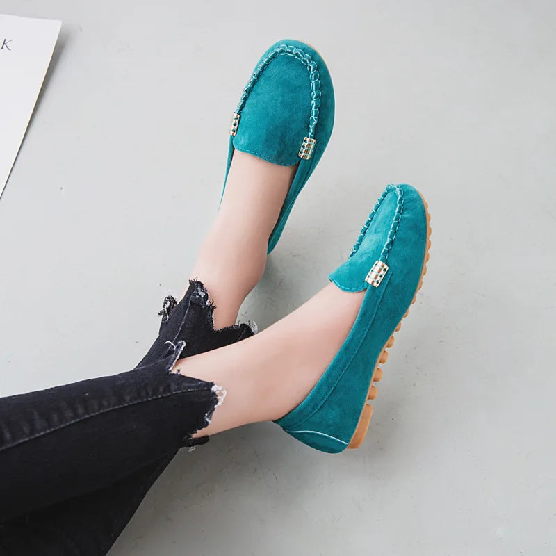 new Women Shoes 2024 Spring Autumn Zapatos Mujer Women Casual Flat Shoes Slips Round Toe Denim Flat Loafer Plus Size Jeans Shoes