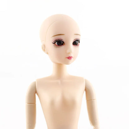 30 cm 1/6 Scale Ball-Jointed Doll With 3D Eyes Long Wig Plastic Body