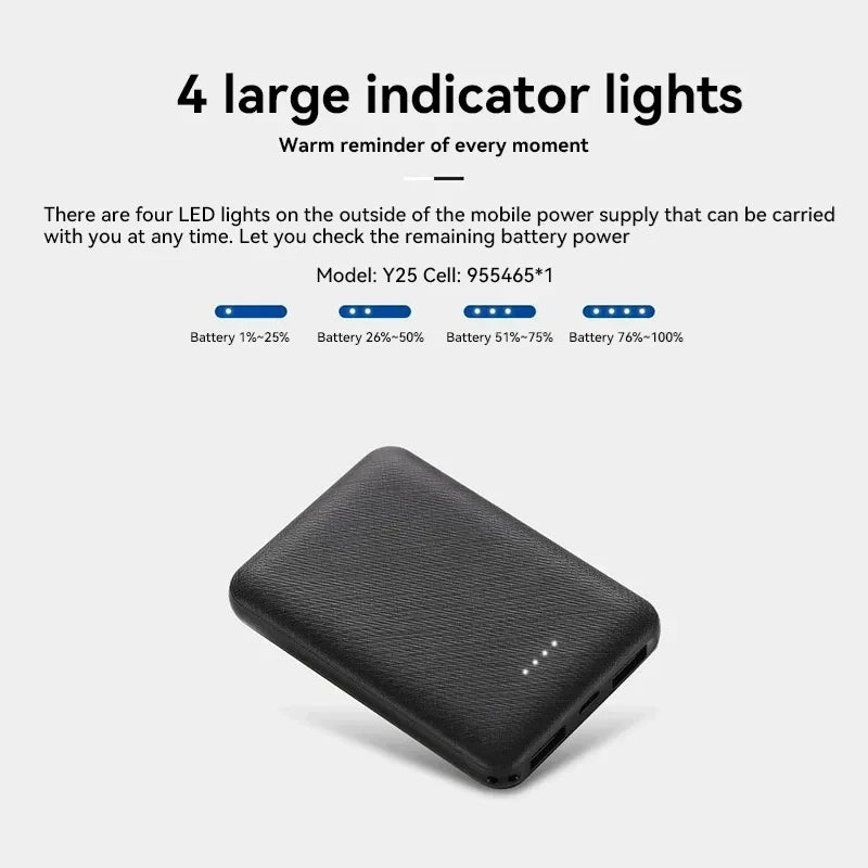 VIVO 30000mah Power Bank USB Fast Charging Ultra-thin Mini Heating Portable External Battery Pack For Heating Vest Jacket