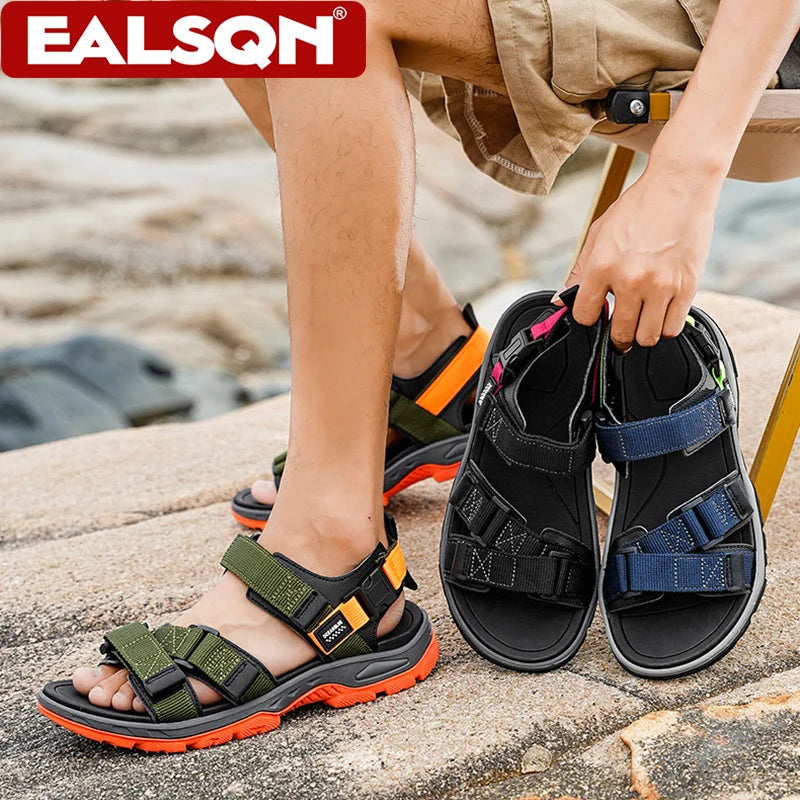 Men's Summer Polyester Sandals Lightweight Casual Beach Shoes