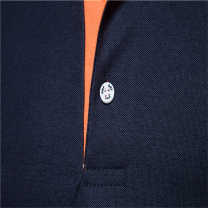 Men's Polo Shirt Embroidered Giraffe Cotton Blend Short Sleeve