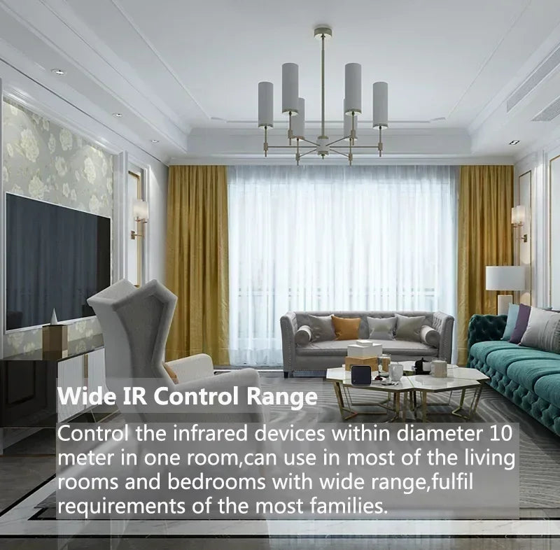 Tuya WiFi IR RF Remote Control 315 433 MHz Universal For All Air Conditioner TV LG Smart Life App Work with Alexa