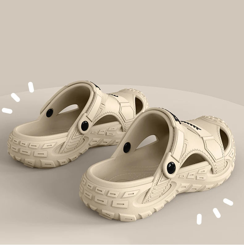 EVA Mens Sandals Thick Sole Outdoor Beach Perforated Summer Shoes