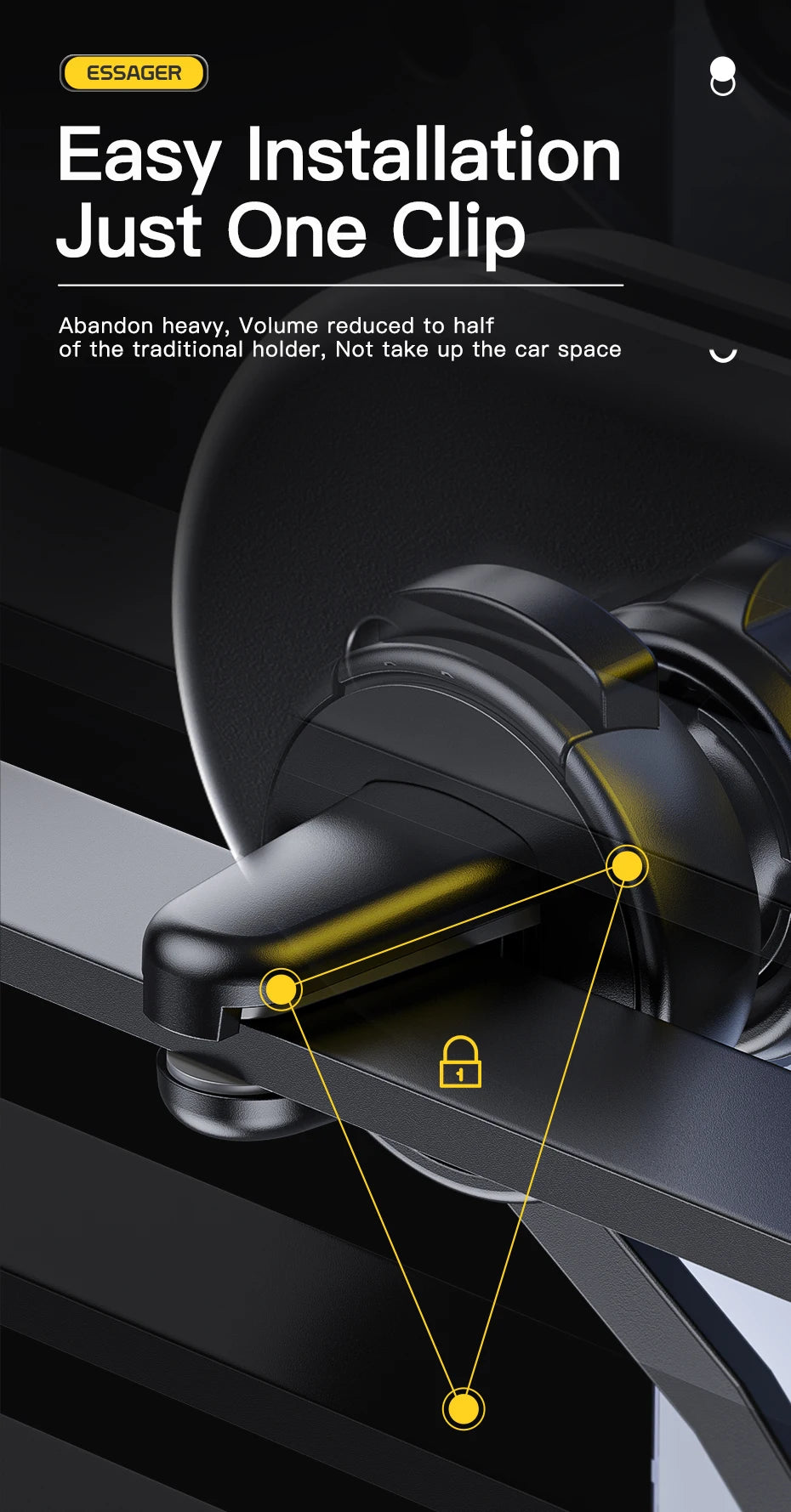 Essager Gravity Car Phone Holder Air Vent Clip Mount Stand GPS SmartPhone Support For iPhone 13 12 Pro Max Xiaomi Huawei Samsung