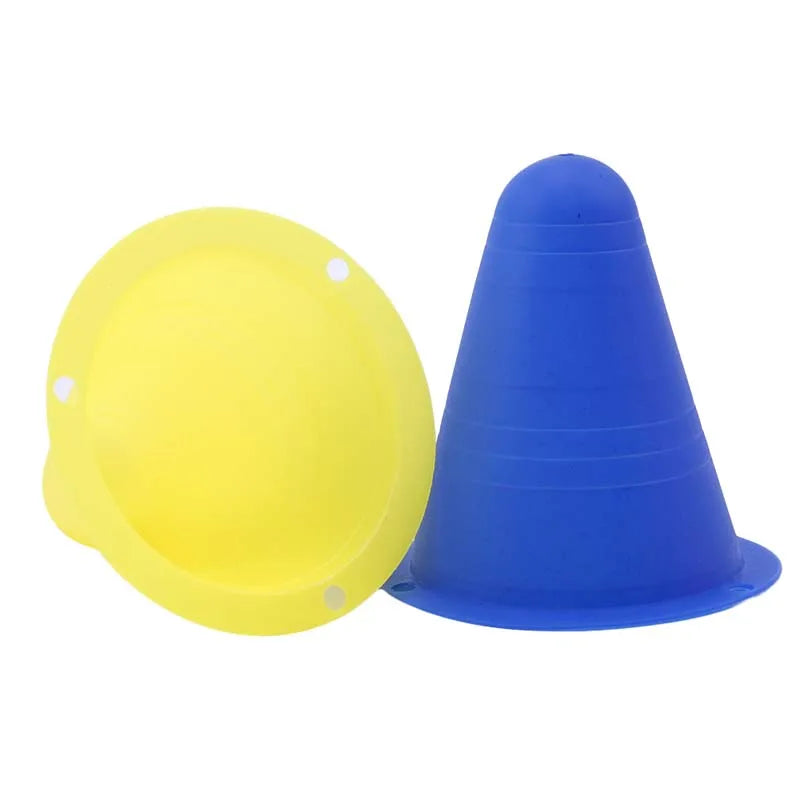 10Pcs/Set Skate Marker Training Road Cones Roller Football Soccer Rugby Training Soft Tower Skating Obstacle Roller Skate Pile