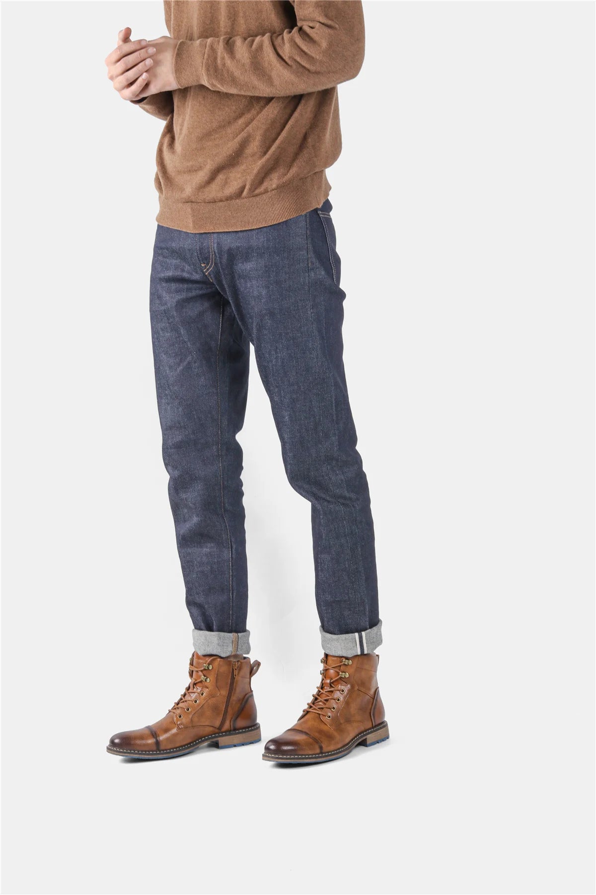 Men's Retro Leather Ankle Boots For Spring Size 7-13