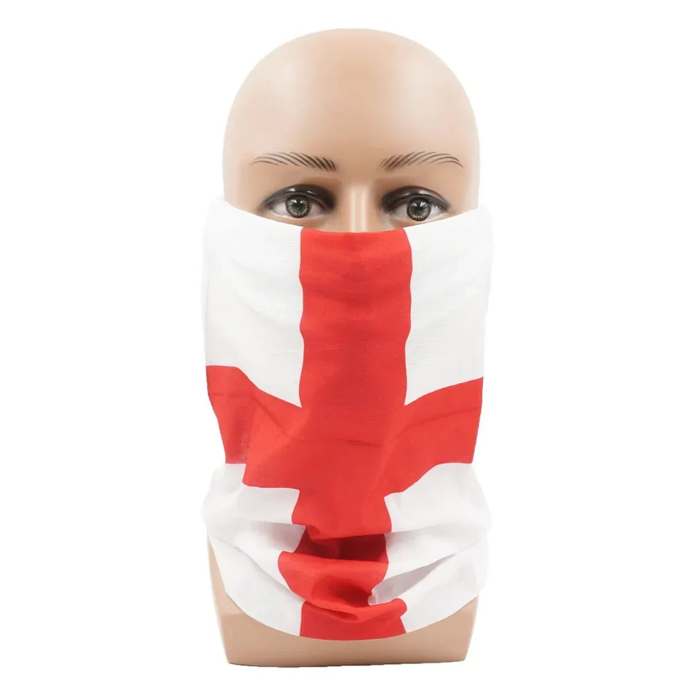 World Football Fans National Flag Face Bandanas Spain France Korea Mexico Germany Seamless Neck Gaiter Men Women Headwear Scarf