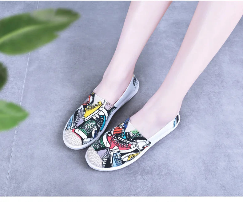 2023 Shoes Women's Summer Mesh Breathable Flat Shoes Ladies Comfort Light Sneaker Socks Women Slip on Loafers Zapatillas Muje