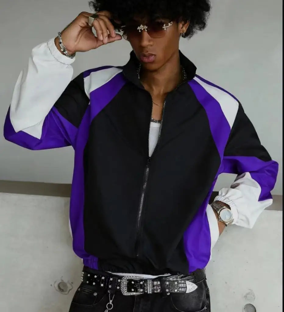 Men's color-blocked jacket, lightweight, casual, travel, windproof and wear-resistant, high-quality fabric, boyfriend gift