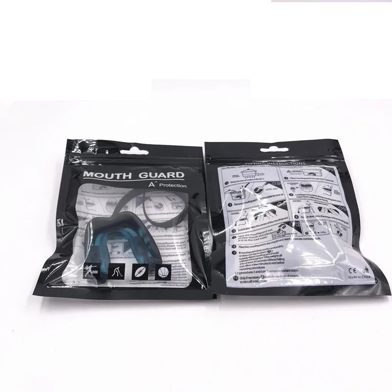 1PC Non-toxic Gum Shield American Football Rugby Thai Boxing Taekwondo Wrestle Tooth Protective Mouth Guard with Hanging Strap