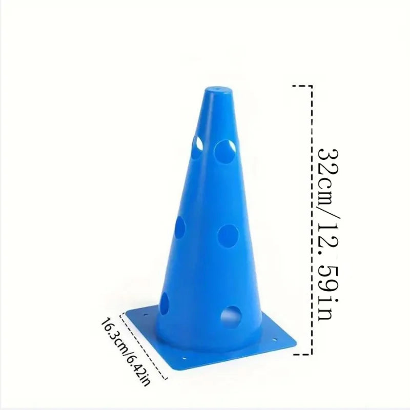 10 pcs 32CM Perforated Sign Barrels Obstacles Road Cones Barricades Soccer Basketball Training Equipment