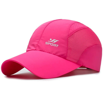 Quick-Dry Adjustable Polyester Baseball Cap For Outdoor Sports