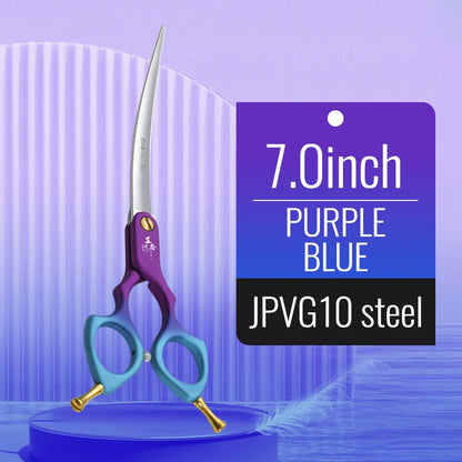 Dog Grooming Curved Scissors, 6.0-6.5 Inch, Stainless Steel