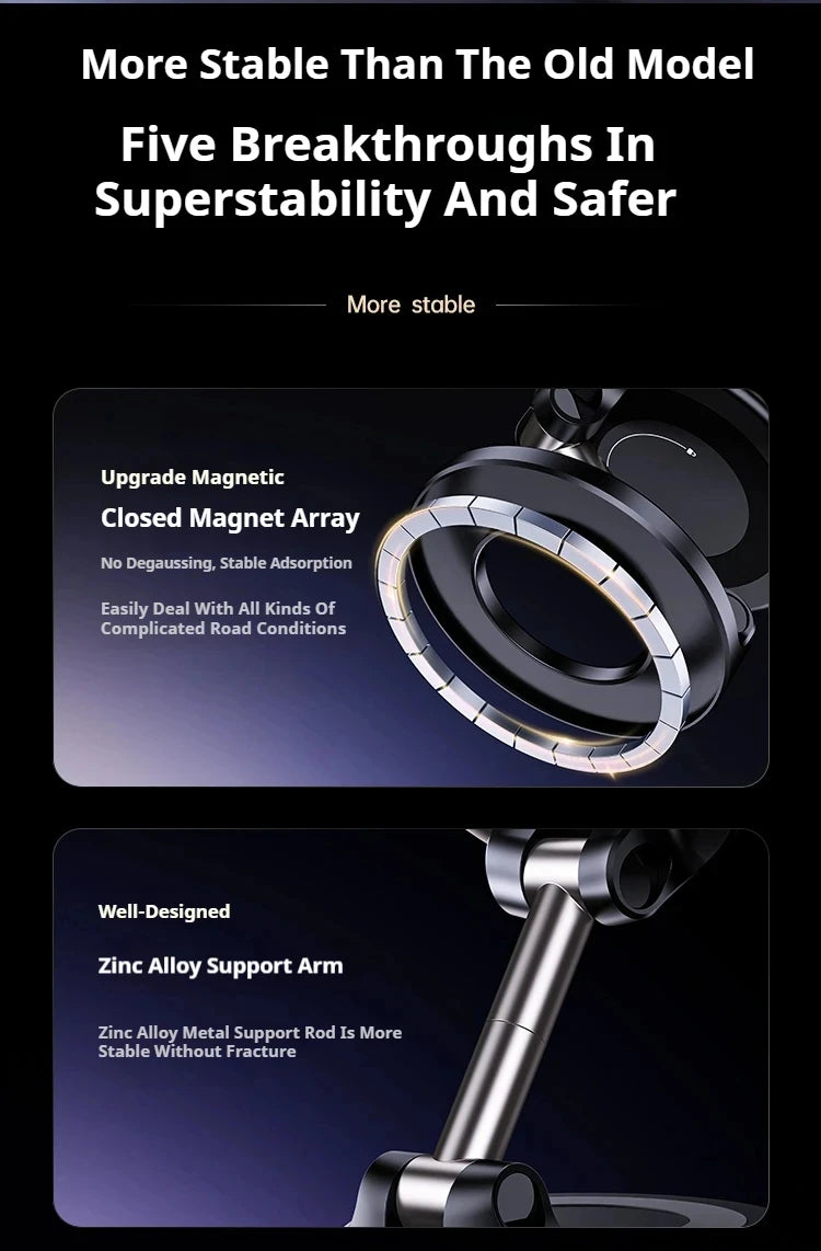 Xiaomi Magsafe Car Phone Holder Suction Cup Vacuum Magnetic Phone Stand 360° rotatable and Foldable Suction Cup Phone Holder