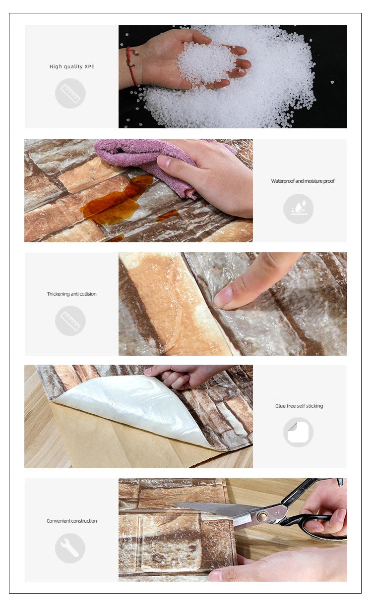 Kitchen & Bedroom PVC Wall Sticker – Waterproof Home Decoration