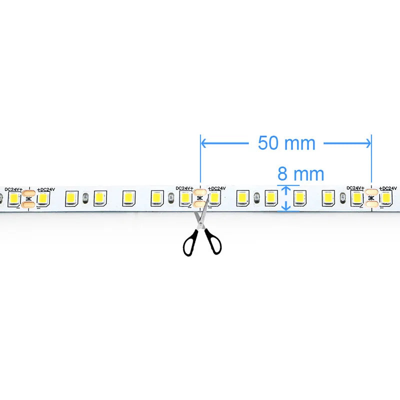 Flexible LED Strip 24V – 5m to 20m, 120 LEDs/m, Soft Lamp Bar