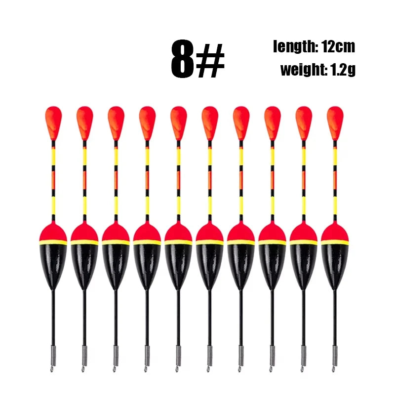 Fishing Floats Set 10 Pieces Plastic Float Buoy Bobber
