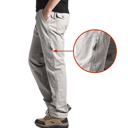 Men's Cargo Pants With Multiple Pockets Ankle Length Casual Outdoor