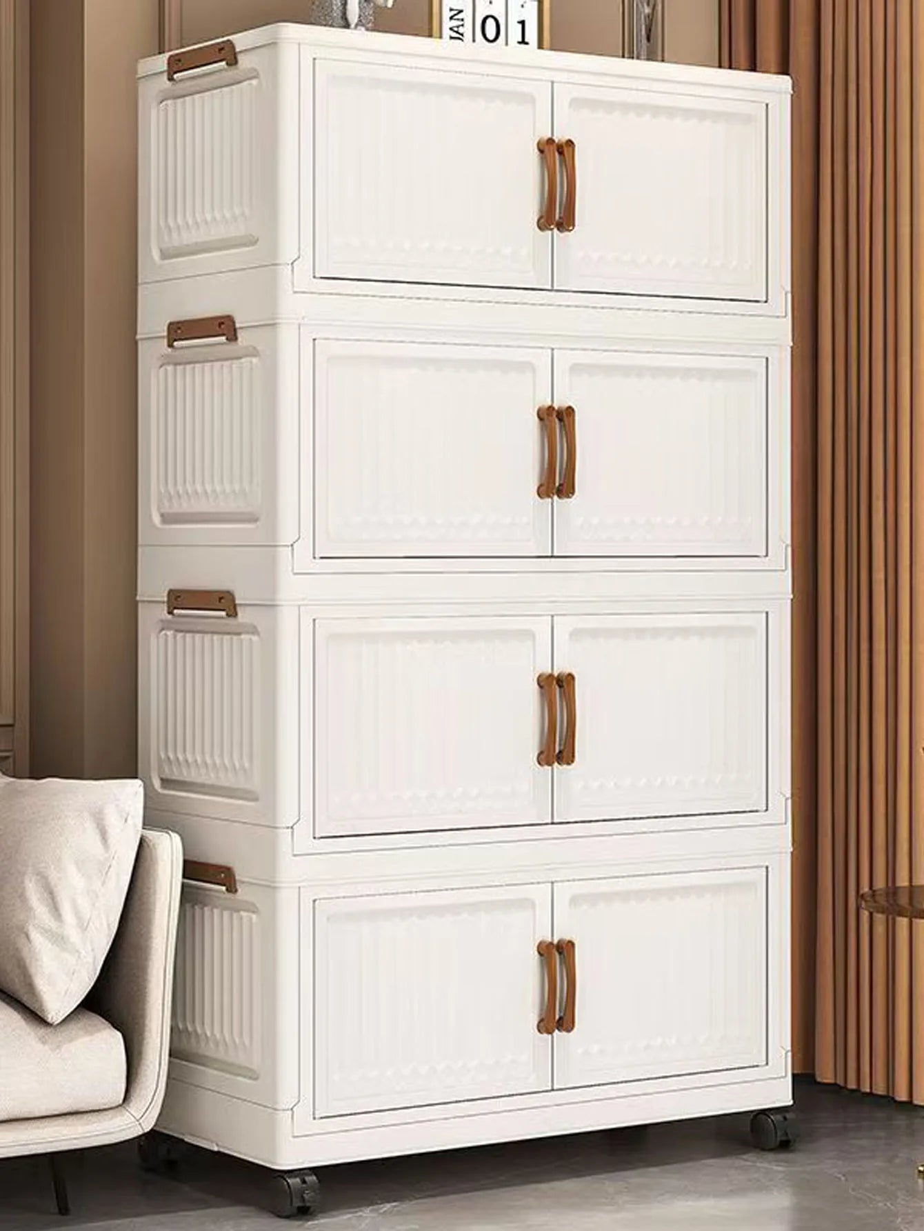 Storage Box, Household Foldable Cabinet, Storage Cabinet for Clothes, Toys, Snacks, Extra-Large Capacity Storage Cabinet, Organizing Box