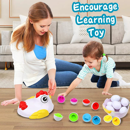 12-Piece Egg Sorting Toy Set For Sensory Learning Activity