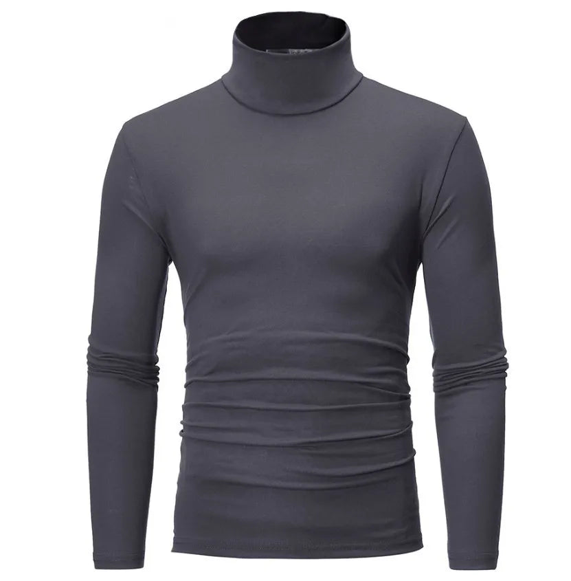 Thermal Underwear Tops Men Winter Clothes Thermal Shirt Autumn Men's Winter Tights High Neck Thin Slim Fit Long Sleeve T-shirt