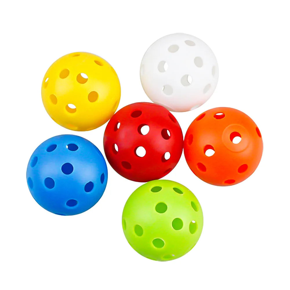 50pcs Golf Practice Ball 42mm 26 Hole Indoor Plastic Golf Ball PE Material Children's Hole Toy Ball JQ58962