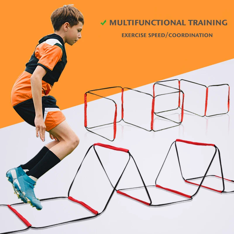 Dual-Purpose Soccer Training Jump Ladder Multifunctional Agility Ladder Speed Training Coordination Footwork Football Equipment