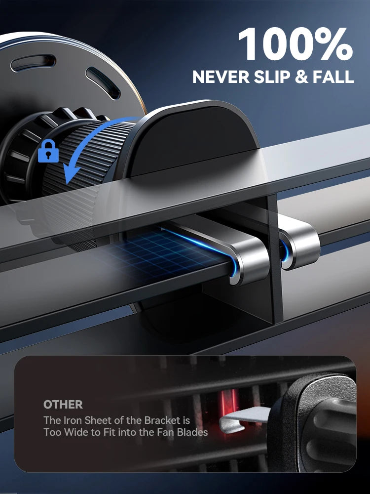 Joyroom Magnetic Car Phone Holder Mount Dashboard & Air Vent Wirelees Charging Phone Holder For iPhone 16 15  14 13 12 JR-ZS502